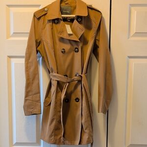 Maurices Camel Double-Breasted Trench Coat